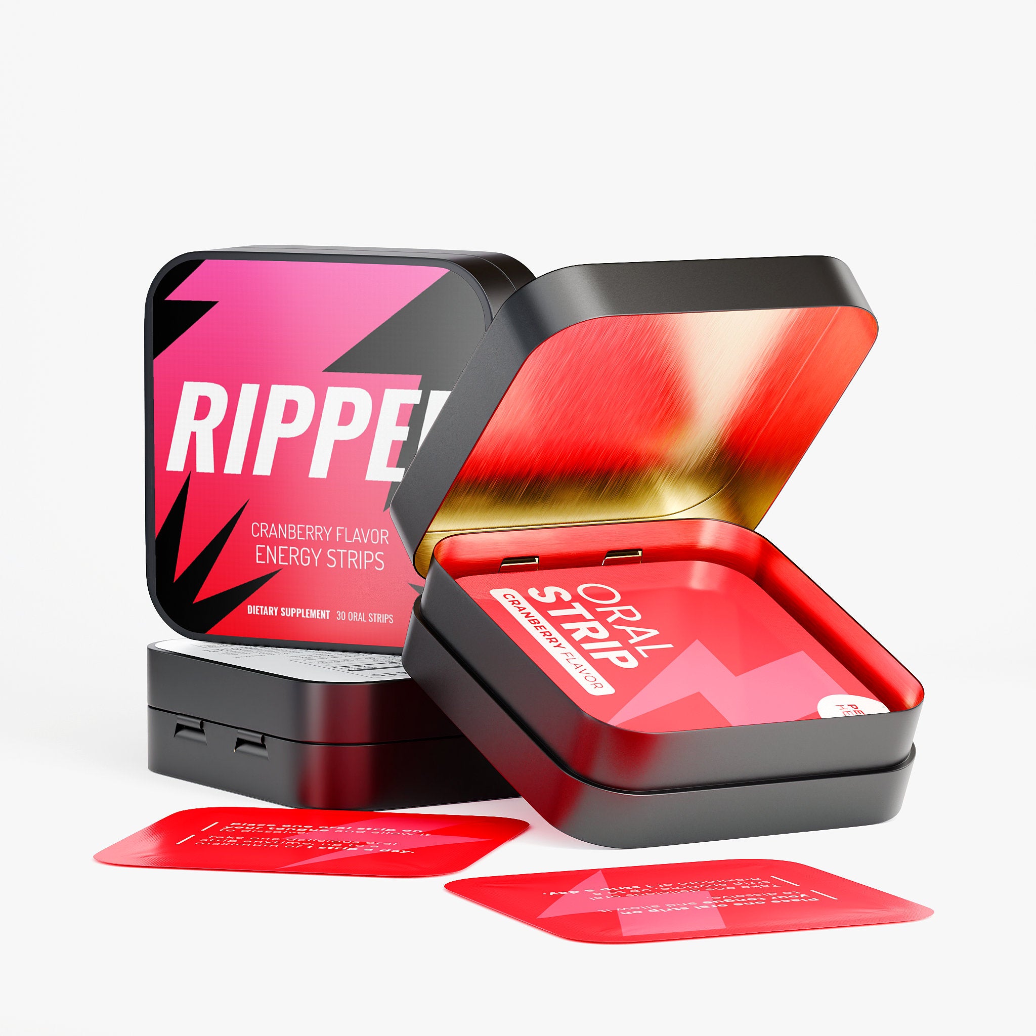 RIPPED Cranberry Energy Strips