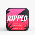 Ripped Cranberry Flavor Energy Strips packaging on a white background