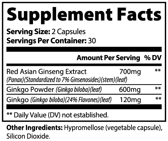 2G Ginkgo Biloba + Ginseng