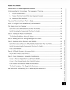 Table of contents for a fitness or training program on a white background