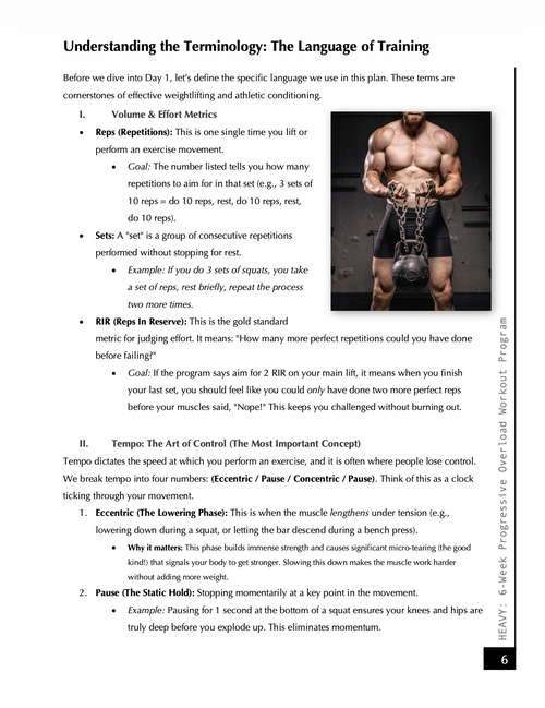 HEAVY: 6-Week Progressive Overload